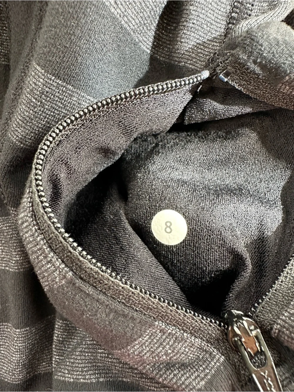 Lululemon Stride Jacket, Black Black Micro Macro Stripe, 8